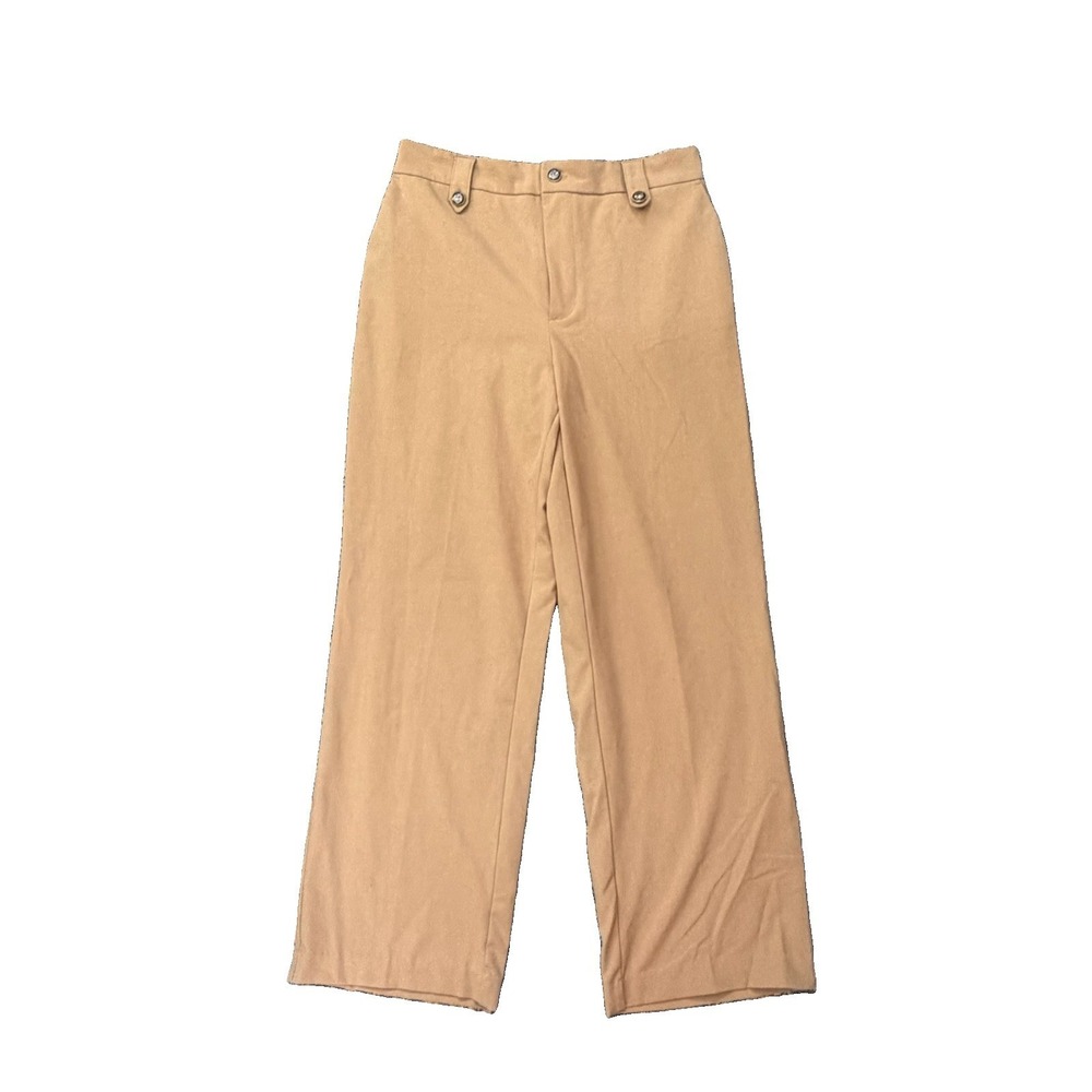 Harver & Blair London Woman's M Classy Wide Leg Pants Women's Tan Academia Boss